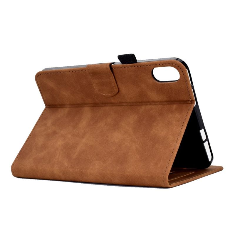 Folio Deksel Samsung Galaxy Tab S11 Blomster- Og Sommerfugleffekt I Semsket Skinn Beskyttelse Deksel