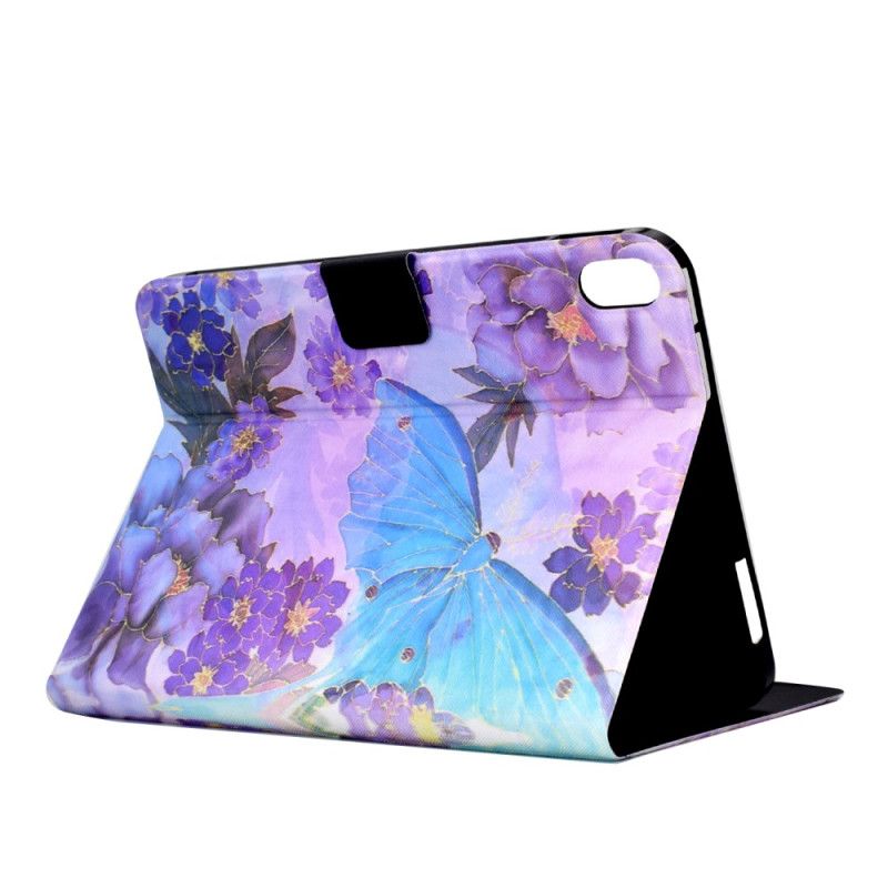 Folio Deksel Samsung Galaxy Tab S11 Peoner Og Sommerfugler Beskyttelse Deksel