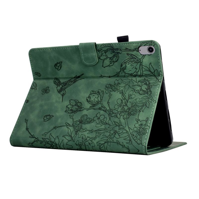 Folio Deksel Samsung Galaxy Tab S11 Plantemønster Med Semsket Skinneffekt