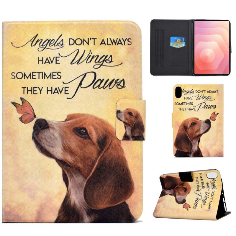 Folio Deksel Til Samsung Galaxy Tab S11 Hund Og Sommerfugl