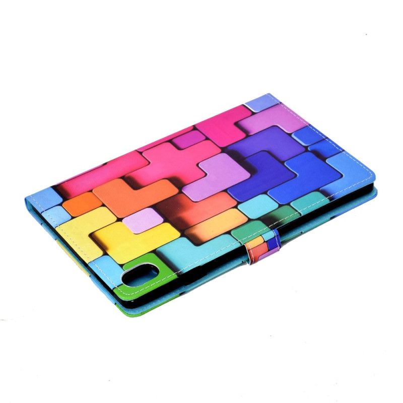 Lærdeksel Folio Deksel Samsung Galaxy Tab S11 Mobildeksel Fargede Firkanter
