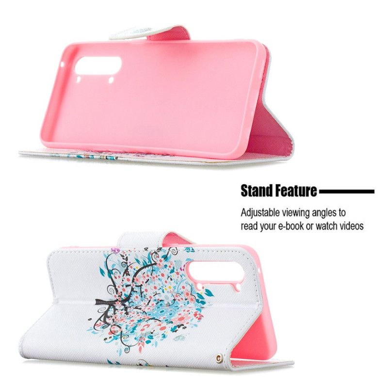 Folio Deksel for Oppo Find X2 Lite Blomstret Tre