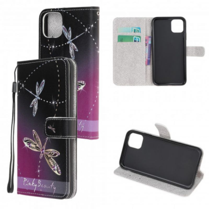 Folio Deksel Til Xiaomi Mi 11 Lite 5g Ne / Mi 11 Lite 4g / 5g Dragonflies