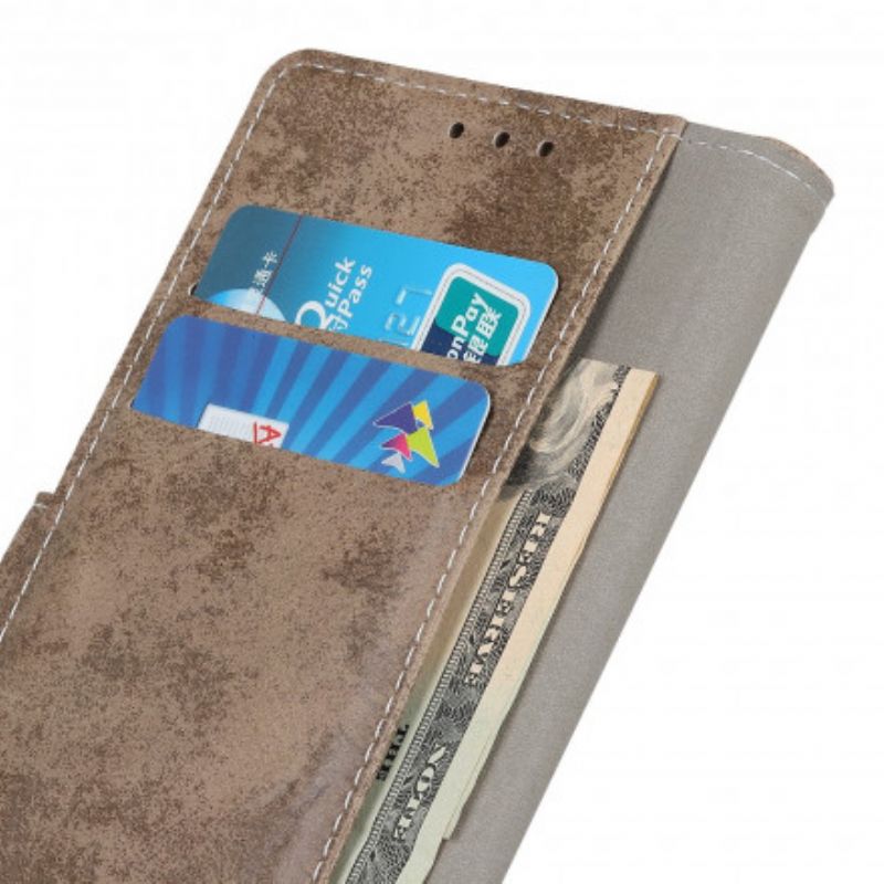 Folio Deksel Xiaomi Mi 11 Lite 5g Ne / Mi 11 Lite 4g / 5g Vintage Skinneffekt Beskyttelse Deksel