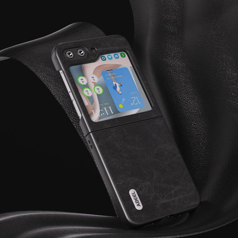 Deksel Samsung Galaxy Z Flip 5 Abeel Litchi Skinneffekt