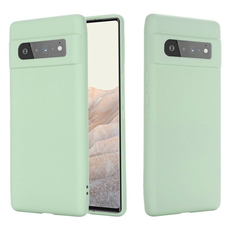 Deksel Google Pixel 6 Pro Flytende Silikon Med Snor