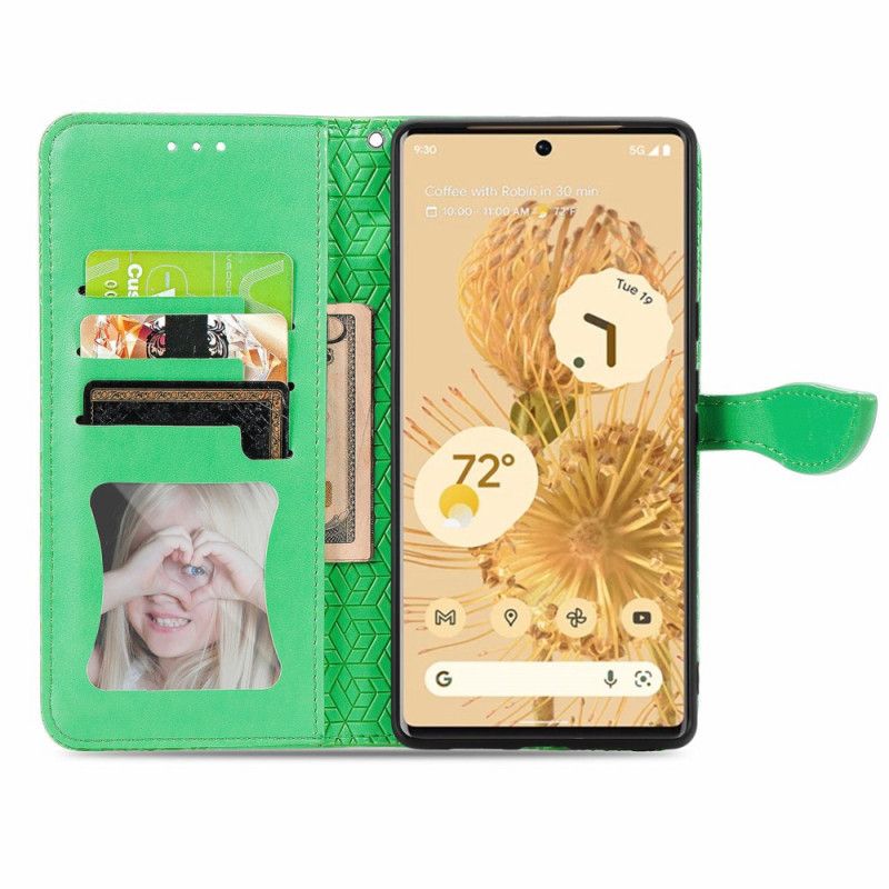 Folio Deksel Til Google Pixel 6 Pro Tribal Leaves