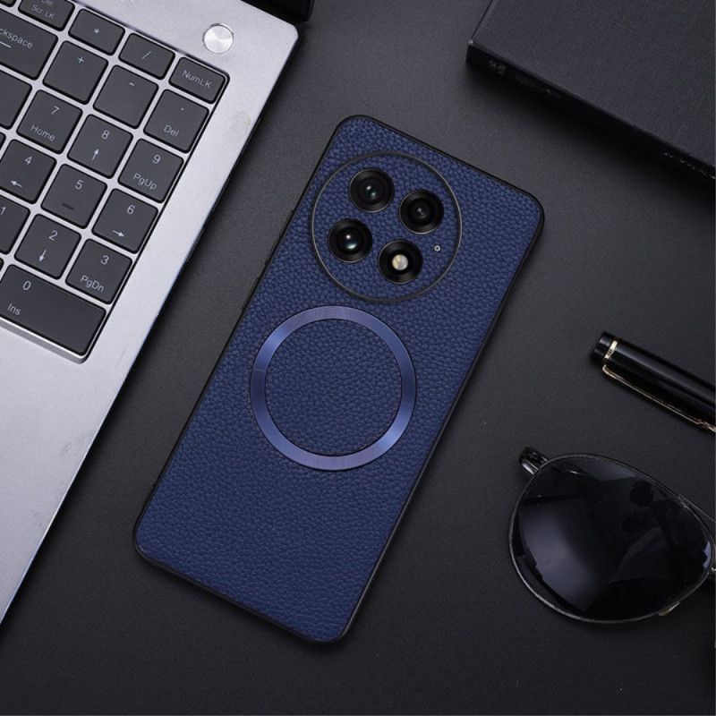 Deksel Oneplus 13 Teksturert Kunstskinn-kompatibel Magsafe Beskyttelse Deksel