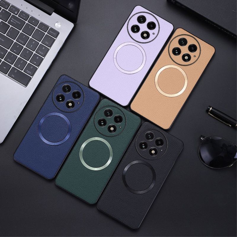 Deksel Oneplus 13 Teksturert Kunstskinn-kompatibel Magsafe Beskyttelse Deksel