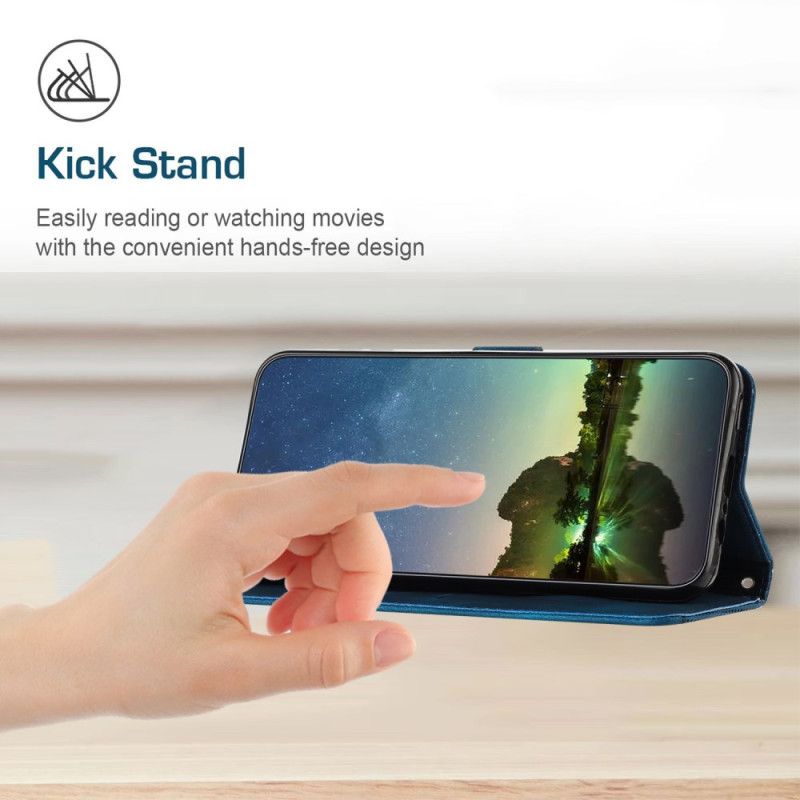 Lærdeksel Folio Deksel Oneplus 13 Mobildeksel Striper Med Semsket Skinneffekt