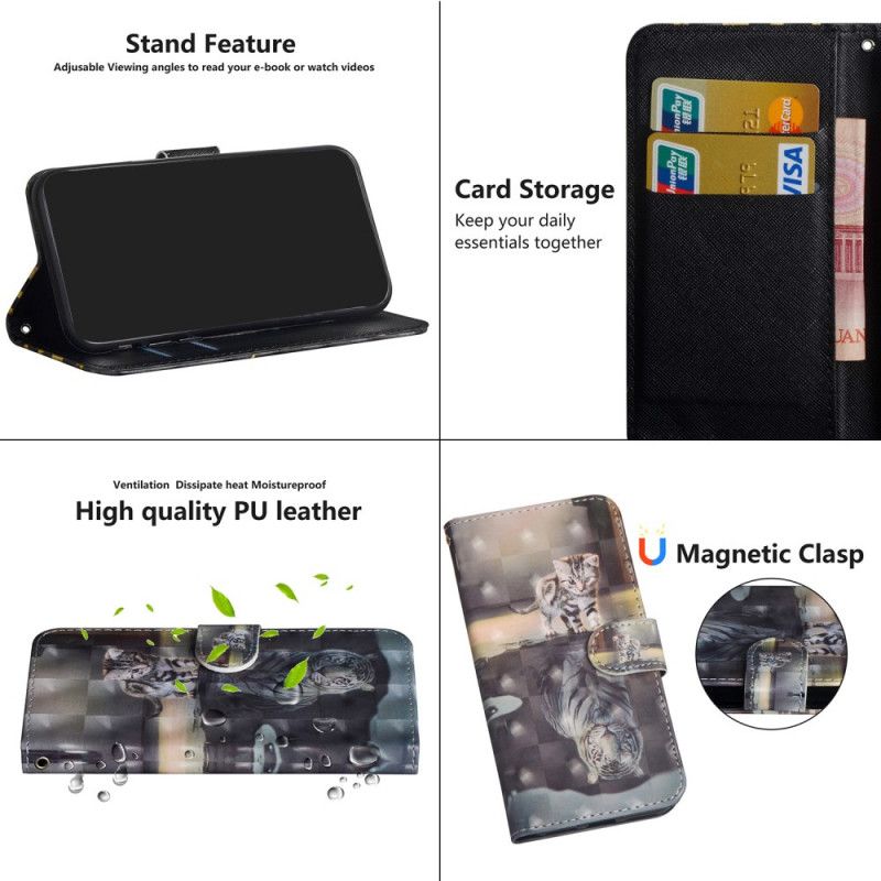 Folio Deksel Oppo Find X2 Neo Ernest Tigeren
