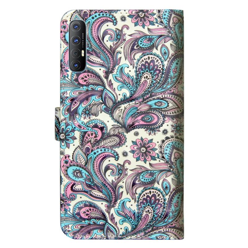 Folio Deksel Oppo Find X2 Neo Mønstrede Blomster Anti-fall