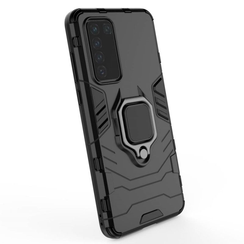 Deksel Huawei P40 Svart Motstandsdyktig Ring Anti-fall
