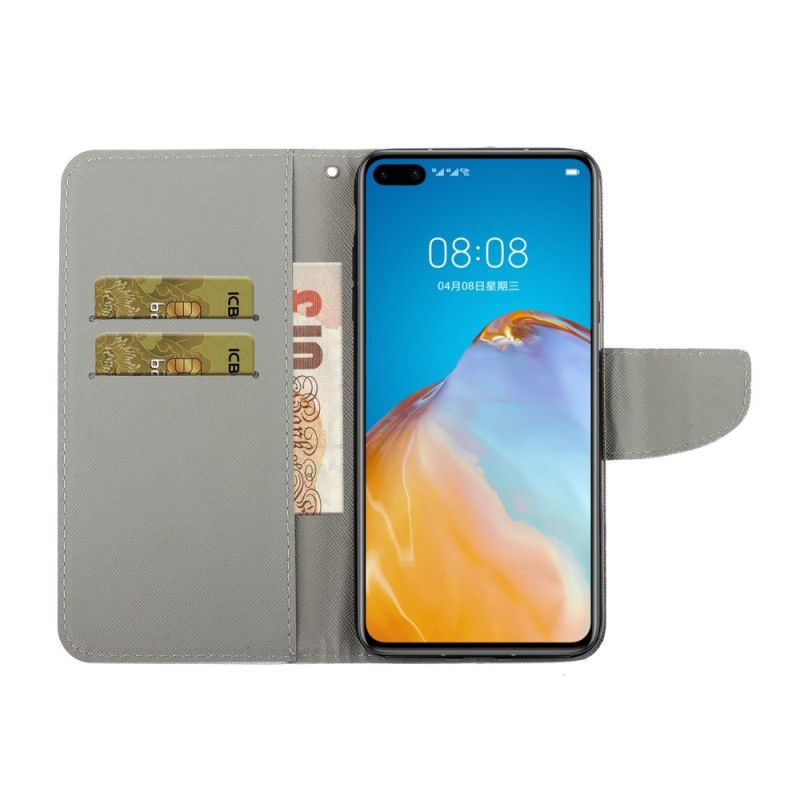 Folio Deksel Huawei P40 Katt Må Ikke Berøre Meg Med Tanga