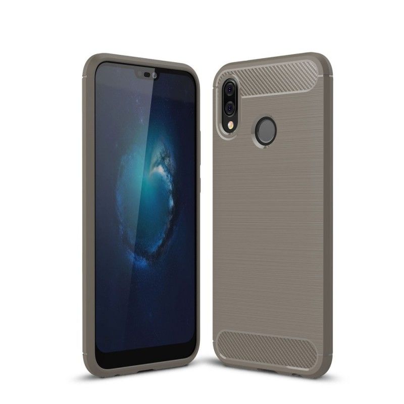 Deksel Huawei P20 Lite Svart Børstet Karbonfiber