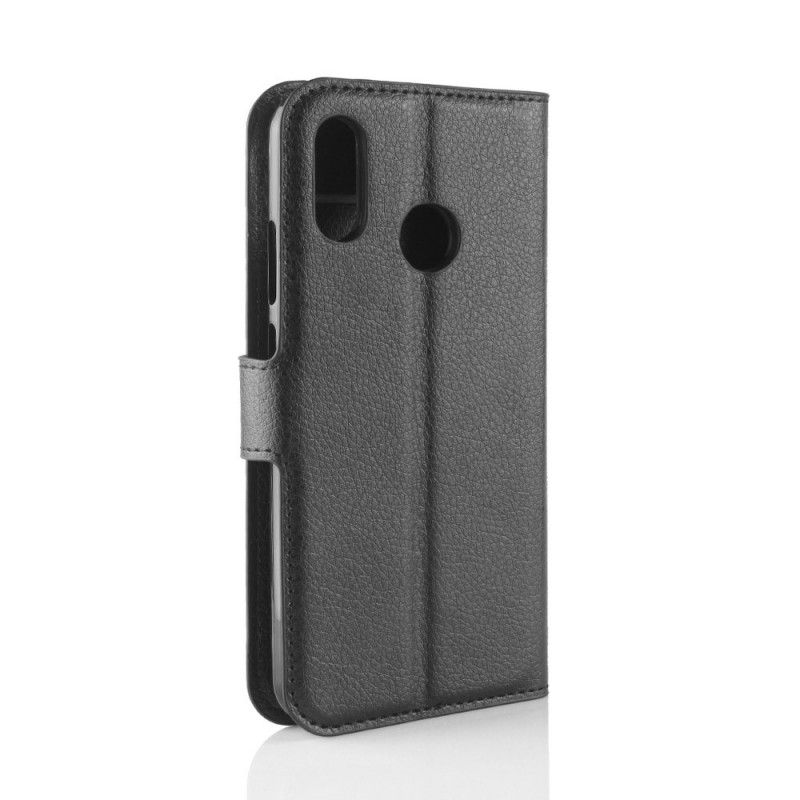 Folio Deksel Huawei P20 Lite Svart Retro Litchi Anti-fall