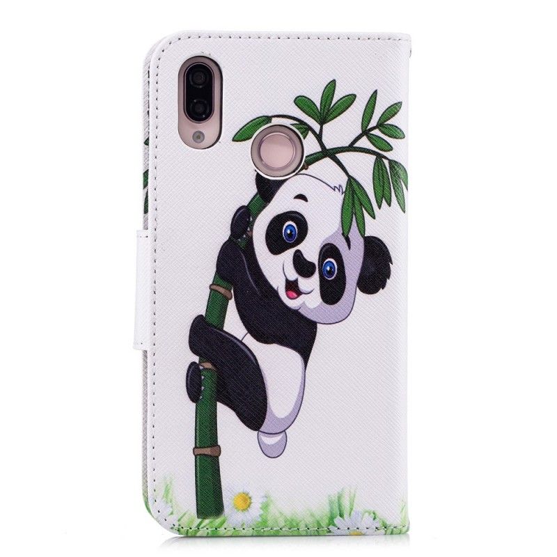 Lærdeksel Folio Deksel Huawei P20 Lite Panda På Bambus