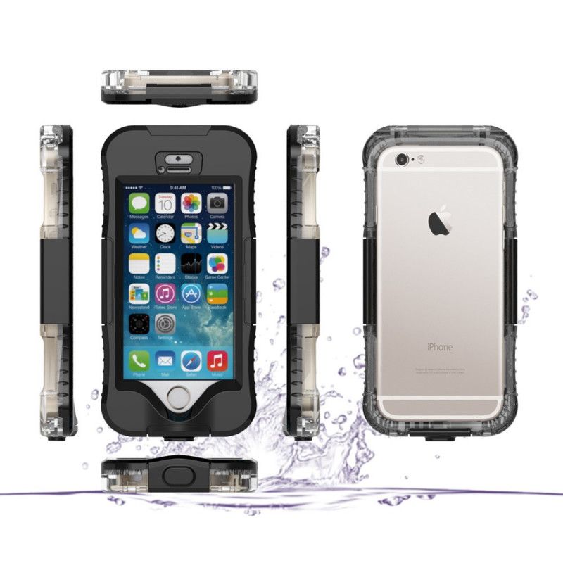Deksel iPhone 5 / 5S / SE Svart Mobildeksel Vanntett 10M