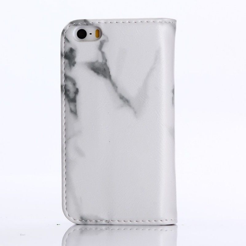 Folio Deksel iPhone 5 / 5S / SE Svart Marmor