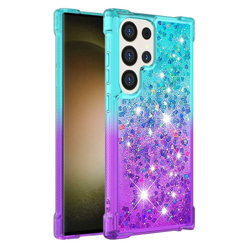 Deksel Samsung Galaxy S24 Ultra 5g Flytende Glitter