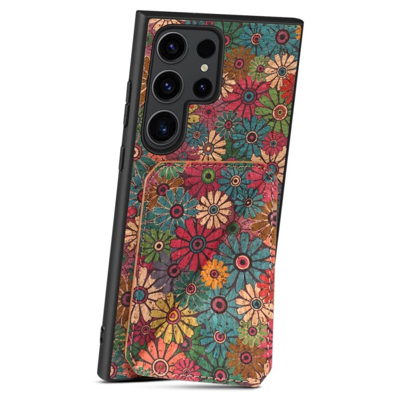 Deksel Til Samsung Galaxy S24 Ultra 5g Med Blomsterkortholder