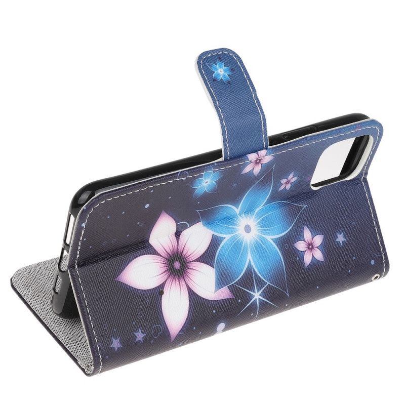 Folio Deksel iPhone 12 Pro Max Måneblomster Med Tanga