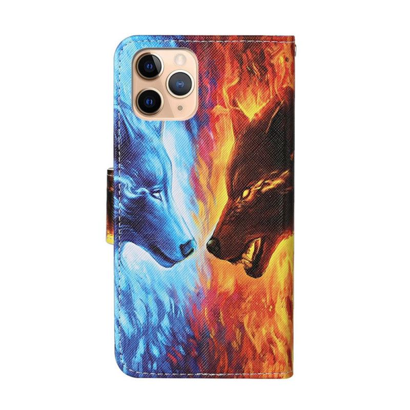 Folio Deksel iPhone 12 Pro Max Ulvekrig Med Tanga