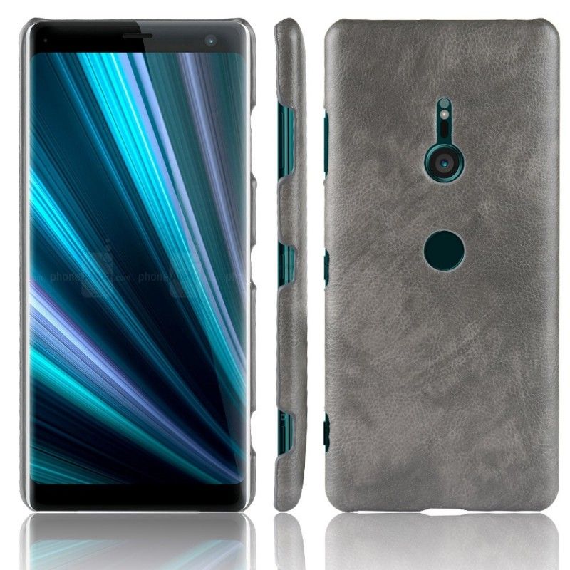 Deksel Sony Xperia XZ3 Svart Ytelse Lychee-Skinneffekt
