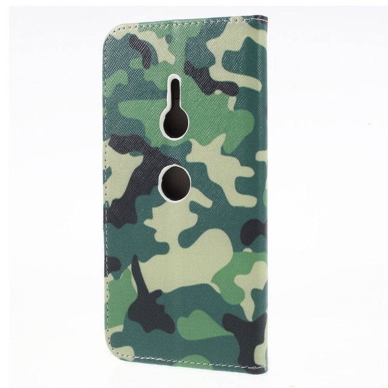 Folio Deksel Sony Xperia XZ3 Militær Kamuflasje Anti-fall