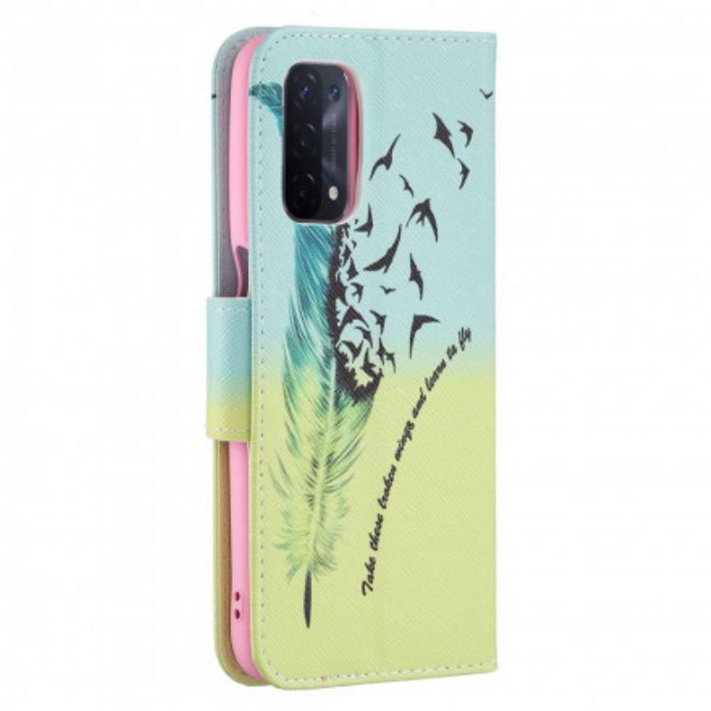 Folio Deksel Oppo A54 5g / A74 5g Lær Å Fly