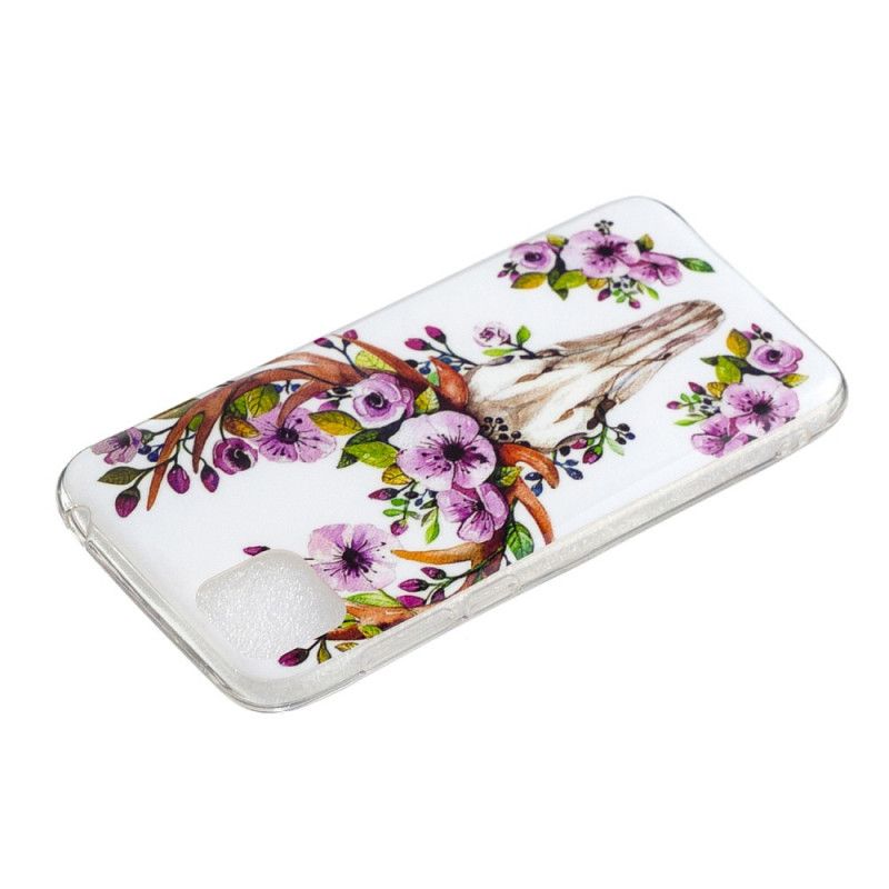 Deksel for Huawei Y5p Fluorescerende Blomsterelg