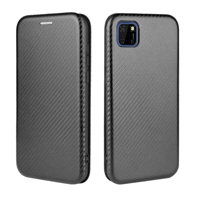 Folio Deksel for Huawei Y5p Svart Karbonfiber