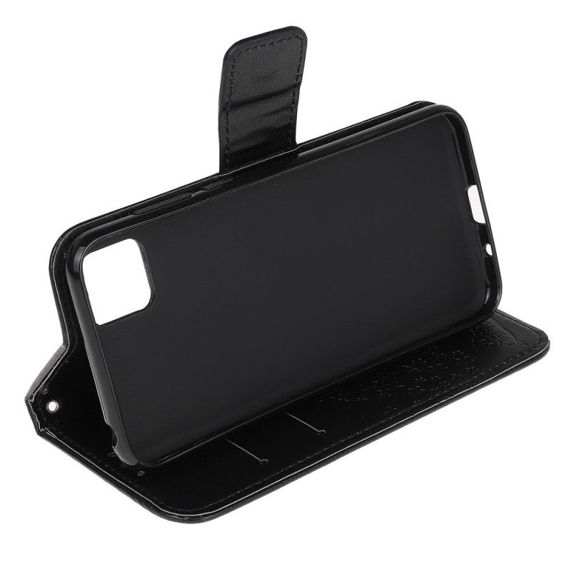 Folio Deksel Huawei Y5p Rød Tre Og Ugler Med Tanga