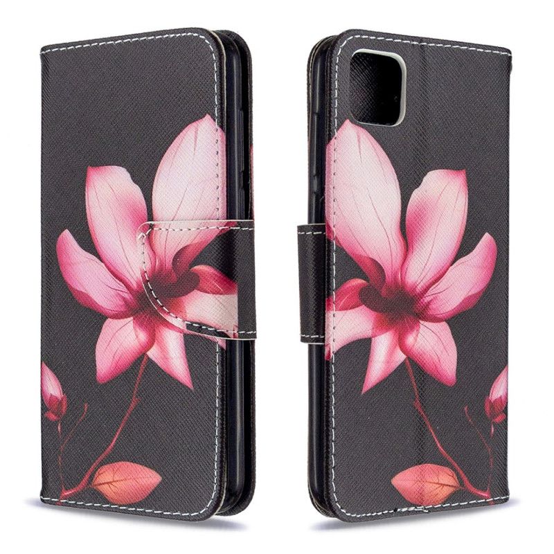Folio Deksel Huawei Y5p Rosa Blomst