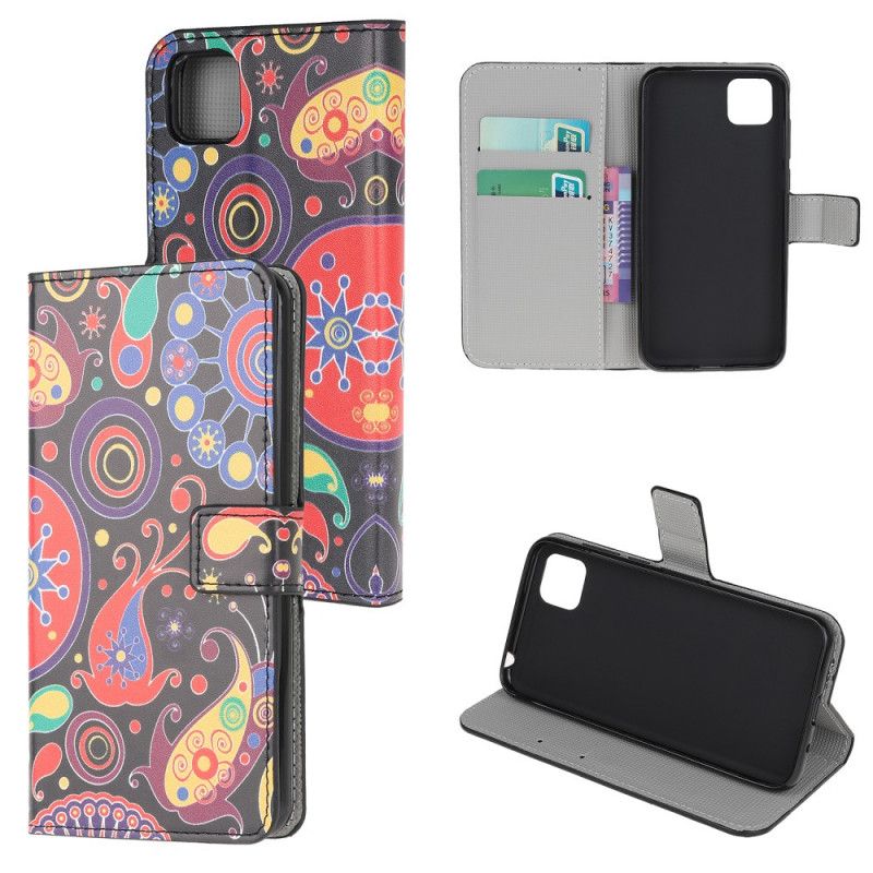 Lærdeksel Folio Deksel Huawei Y5p Galakse Design
