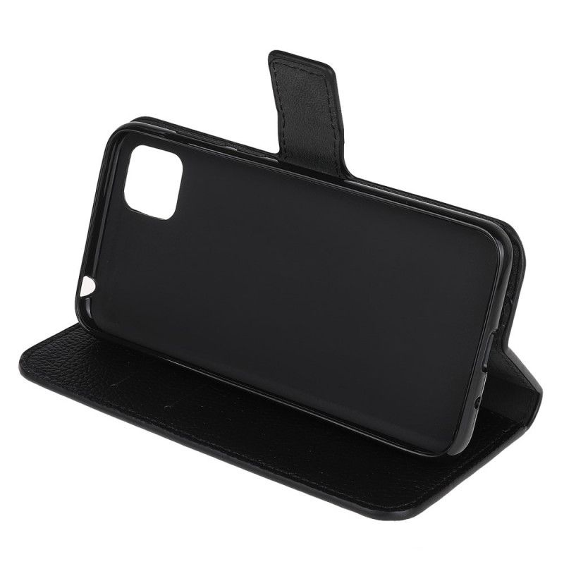 Lærdeksel Folio Deksel Huawei Y5p Litchi-Kornskinn-Effekt