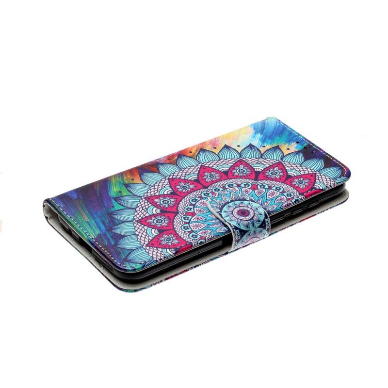 Lærdeksel Folio Deksel Huawei Y5p Mobildeksel Ultra Fargerik Mandala