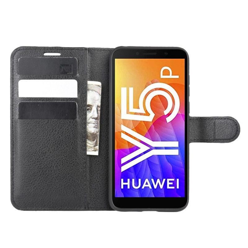 Lærdeksel Folio Deksel Huawei Y5p Svart Klassisk