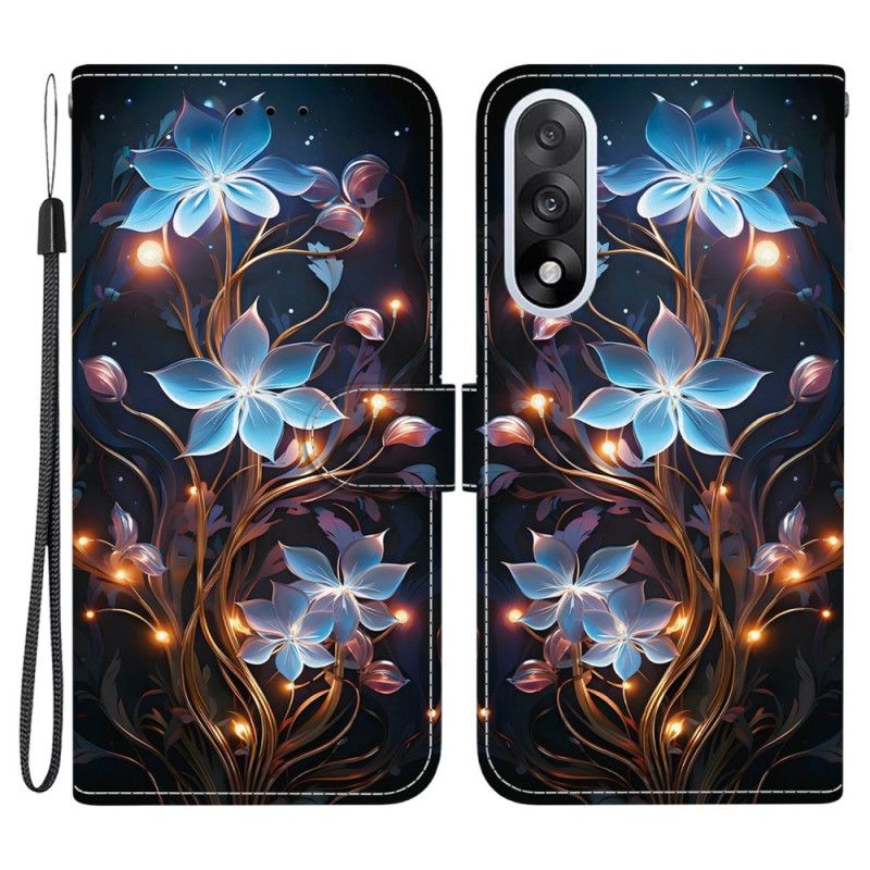 Folio Deksel Oneplus Nord 5 Blå Blomster Beskyttelse Deksel