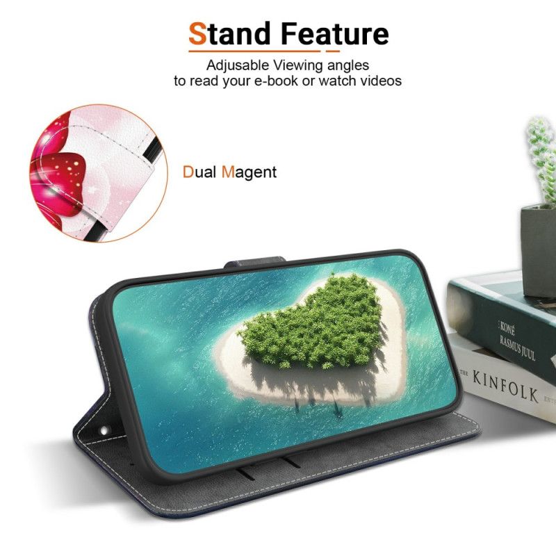 Folio Deksel Oneplus Nord 5 Rosa Sommerfugler