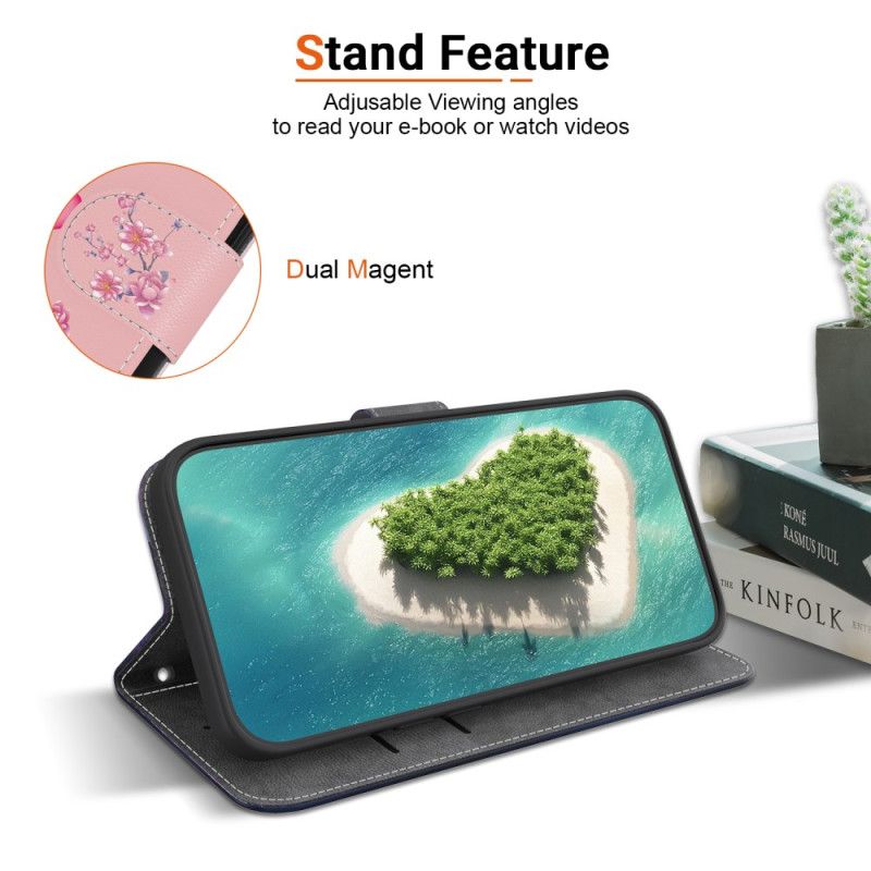 Folio Deksel Oneplus Nord 5 Sakura Beskyttelse Deksel