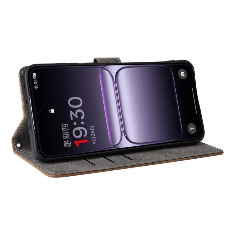 Lærdeksel Folio Deksel Oneplus Nord 5 Mobildeksel Rfid-beskyttelse Med Semsket Skinneffekt