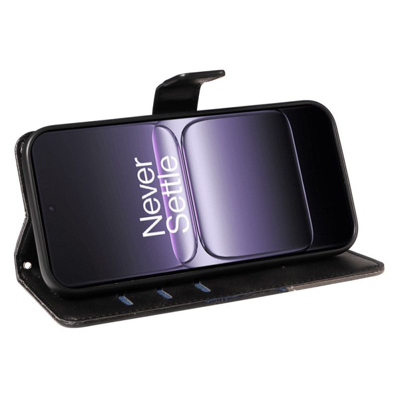 Lærdeksel Folio Deksel Oneplus Nord 5 Mobildeksel Tofarget Geometrisk