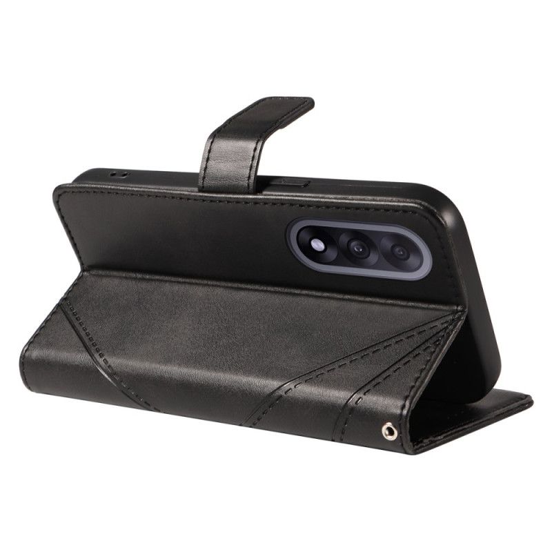 Lærdeksel Folio Deksel Oneplus Nord 5 Mobildeksel Tofarget Geometrisk