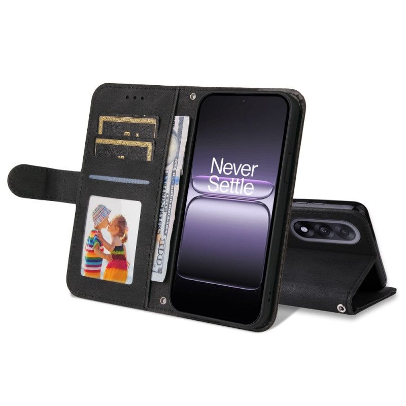 Lærdeksel Folio Deksel Oneplus Nord 5 Mobildeksel Vintage Semsket Skinneffekt