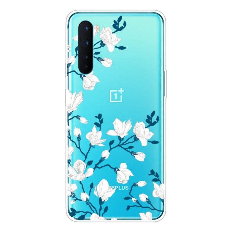 Deksel for OnePlus Nord Hvite Blomster