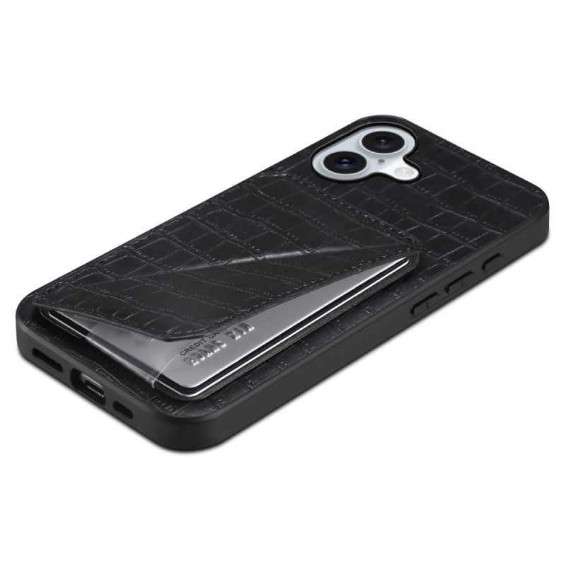Deksel iPhone 17 Kortholder Med Krokodilleeffekt