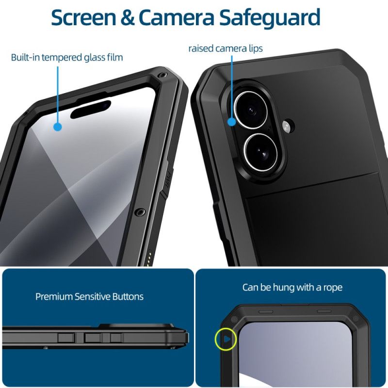 Deksel iPhone 17 Med Skjermbeskytter I Herdet Glass Beskyttelse Deksel