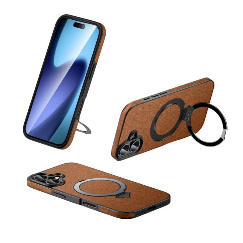 Deksel iPhone 17 Mobildeksel Magsafe Kompatibel Med Skinn Med Stativ