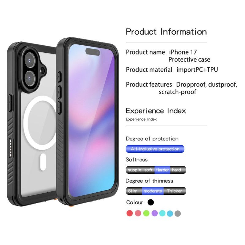 Deksel Til iPhone 17 Kompatibel Med Magsafe Vanntett Fs/fm-serie Redpepper